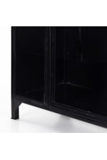 Four Hands Belmont VBEL Contemporary Arched Metal Cabinet with Glass Doors