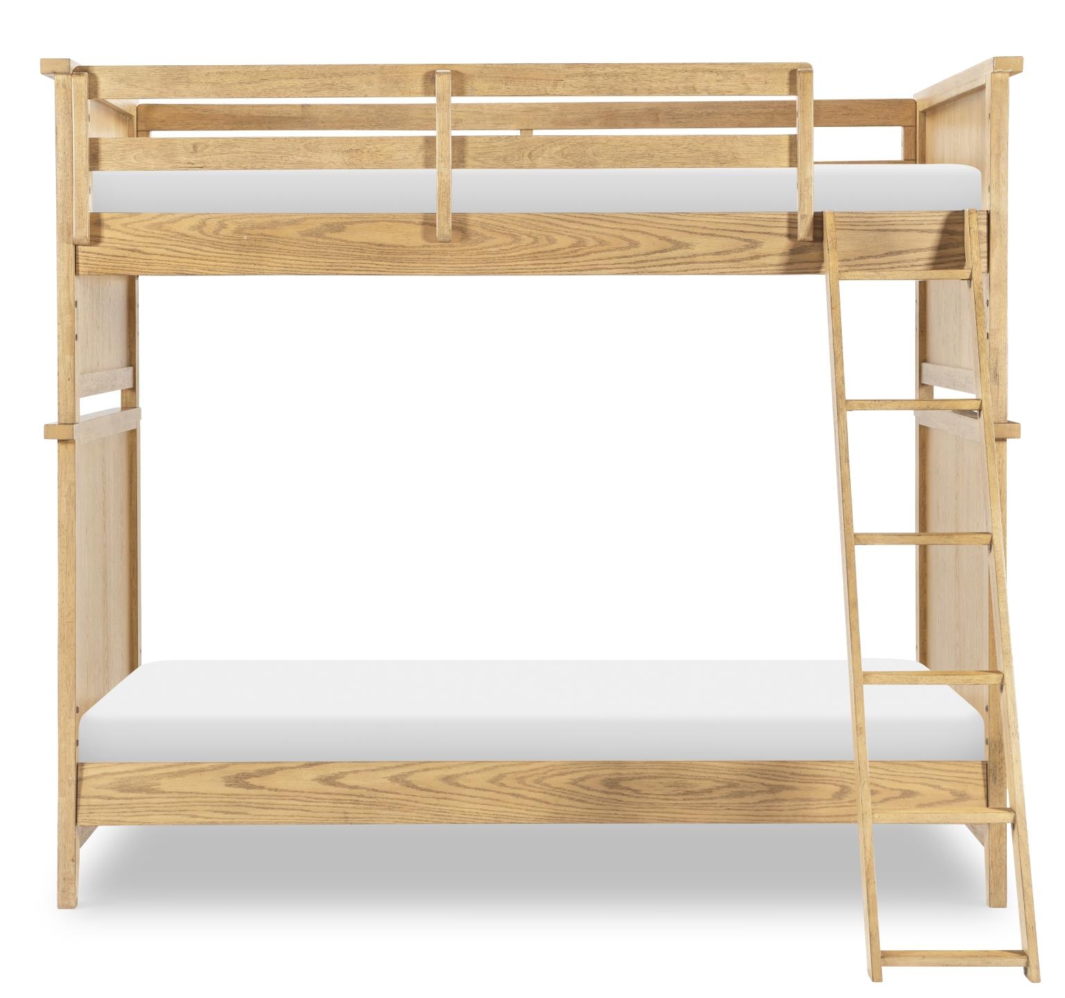 Twin over Twin Bunk End - Natural Hickory
