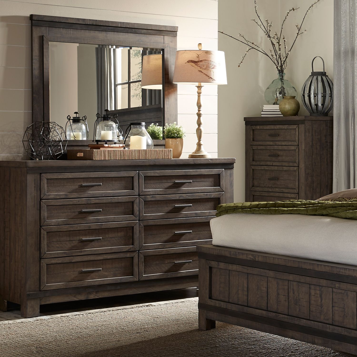 Liberty Furniture Thornwood Hills 4-Piece Two Sided Storage King Bed Set