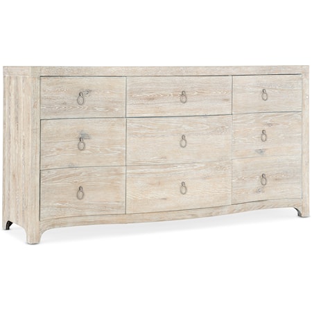 Casual 9-Drawer Dresser with Felt Lined Drawers and Soft-Close Guides