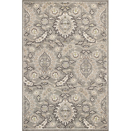 2'3" X 3'9" Grey Artisan Area Rug