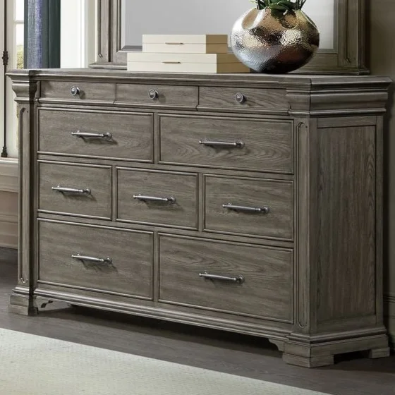 Elements Kings Court B.10315.DR Transitional 10-Drawer Dresser | Royal ...