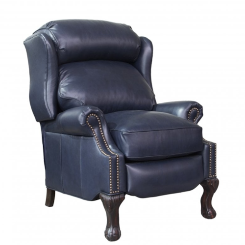 Traditional Push Back Recliner with Nail Head Trim