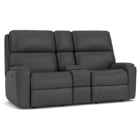 Power Reclining Loveseat with Console