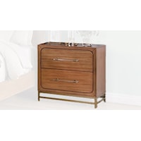 Contemporary 2-Drawer Nightstand with USB Port