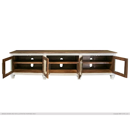 93&quot; 4-Door TV Stand