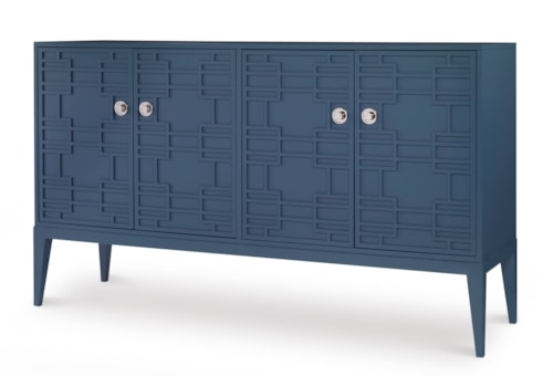 Contemporary 4-Door Tall Credenza