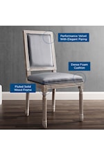Modway Court French Vintage Performance Velvet Dining Side Chair
