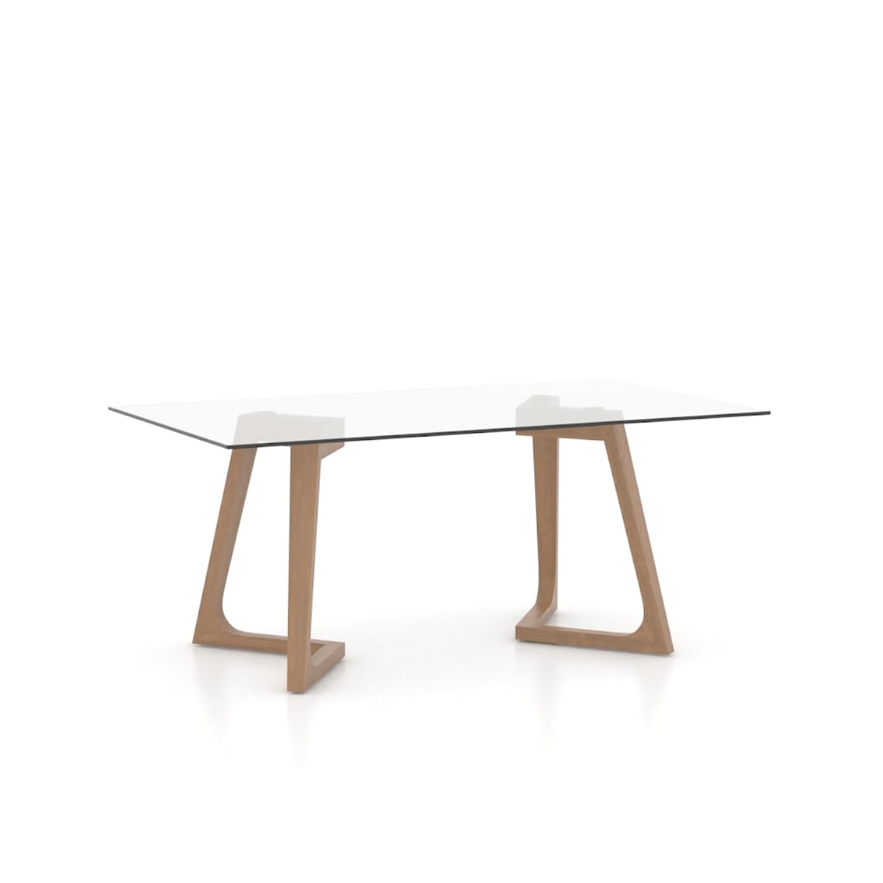 Canadel Modern Glass Top Dining Table