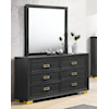 Crown Mark Le'Pew LE'PEW BLACK AND GOLD DRESSER |