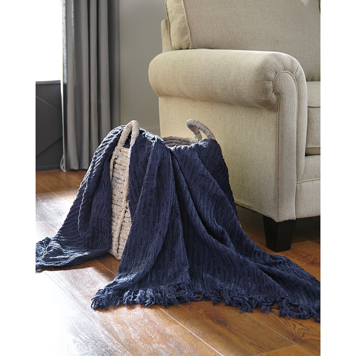 Ashley Furniture Signature Design Throws Noland - Navy Throw