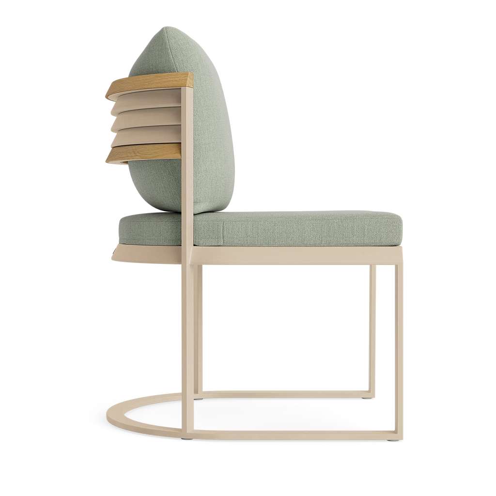 Cushioned Slat-Back Dining Side Chair