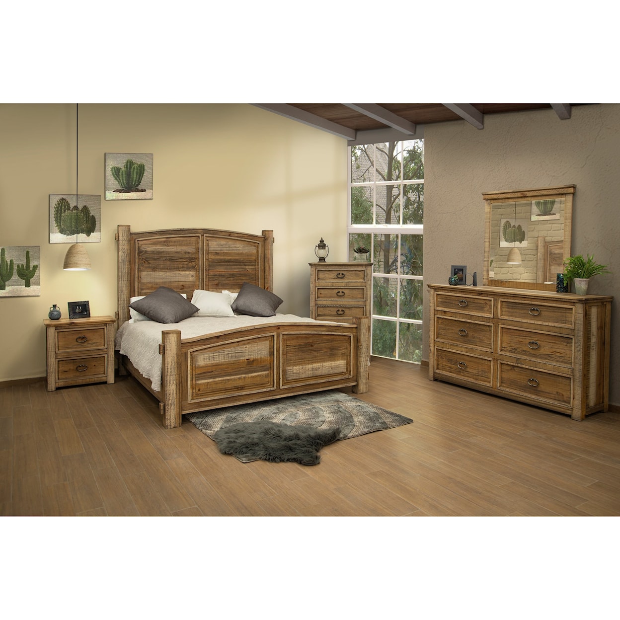 IFD International Furniture Direct Marquez King Panel Bed