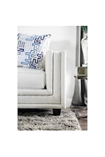 Furniture of America Ilse Contemporary Sofa and Loveseat Set with Nailhead Trim