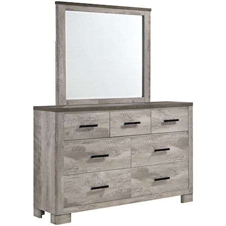 6-Drawer Dresser with Mirror