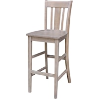 Contemporary San Remo Counter Stool in Taupe Gray