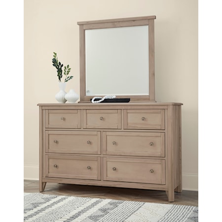 Transitional Dresser & Mirror Set