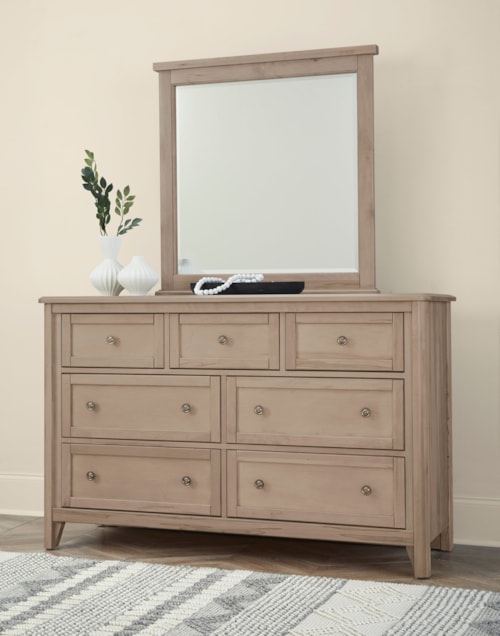 Transitional Dresser & Mirror Set