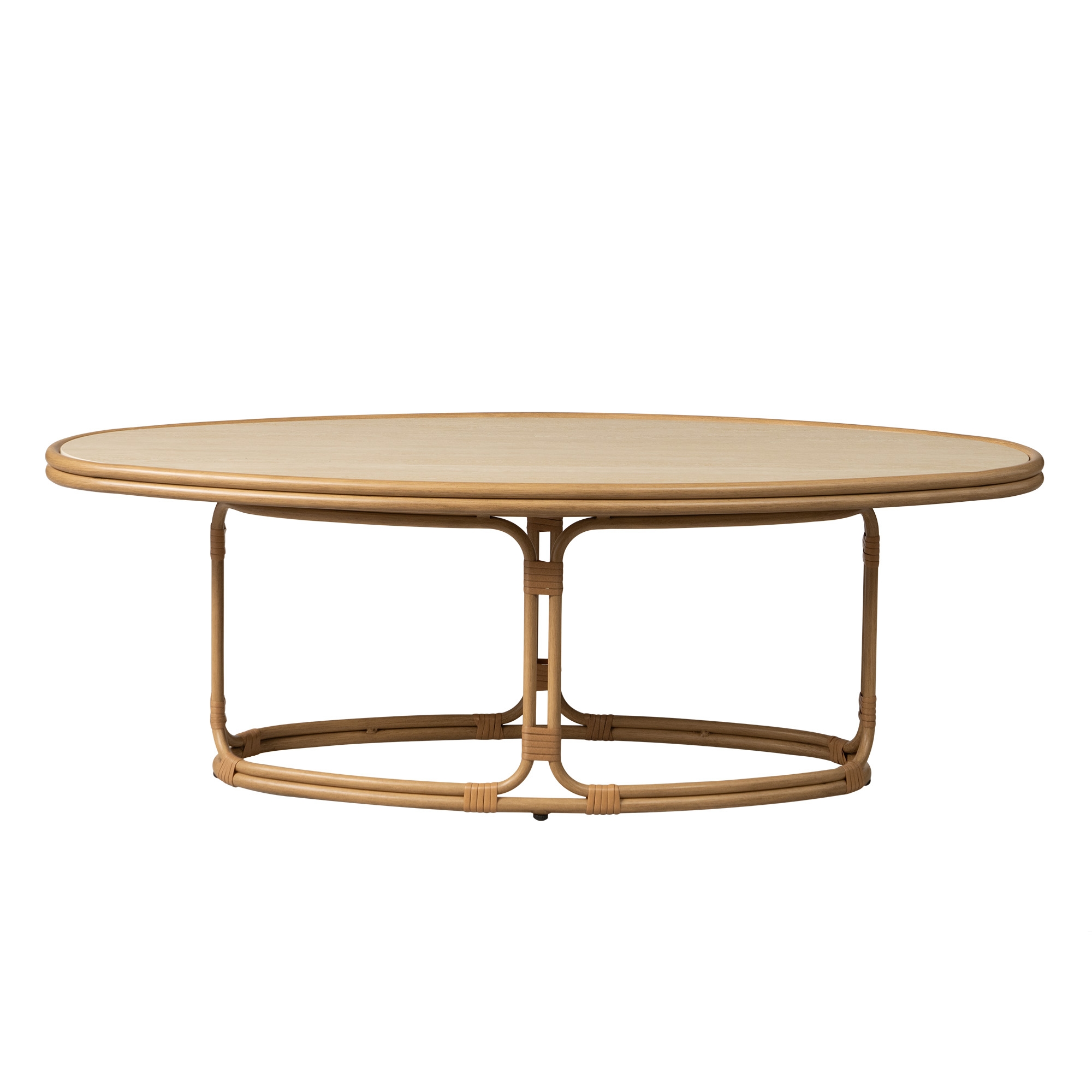 50" Oval Stone-Top Cocktail Table