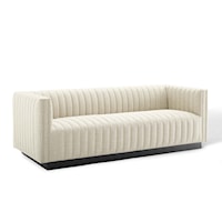 Tufted Upholstered Fabric Sofa