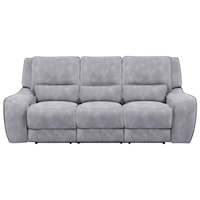 Casual Power Reclining Sofa with Power Headrests