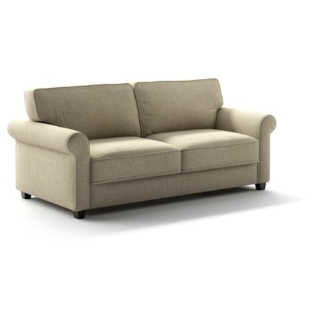 Rolled-Arm Queen Sleeper Loveseat