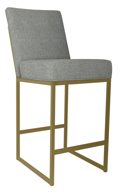 Marbury Non-Swivel With Back Counter Stool With Welt