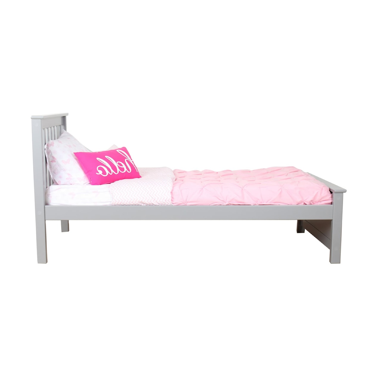 Jackpot Kids Single Beds Youth Twin Single Bed in Gray