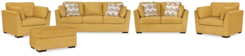 Sofa, Loveseat, Ottoman And 2 Chairs