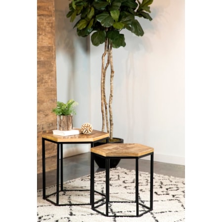 Adger 2-piece Hexagonal Nesting Tables and