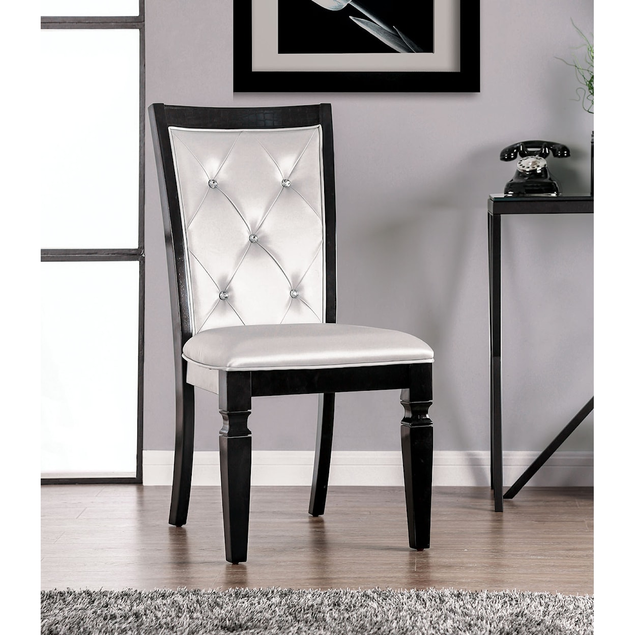 Furniture of America Alena Two-Piece Dining Chair Set