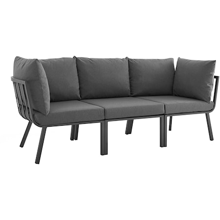 Outdoor 3 Piece Sectional Sofa Set