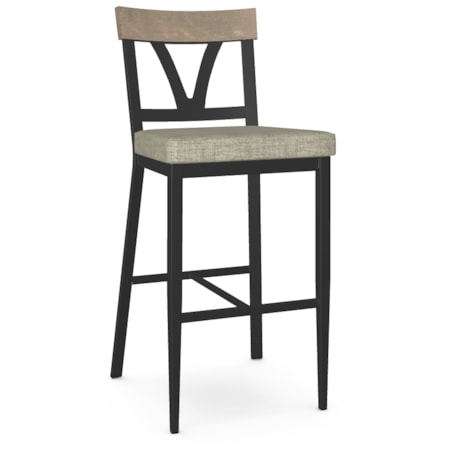 Upholstered Bar Height Dining Stool