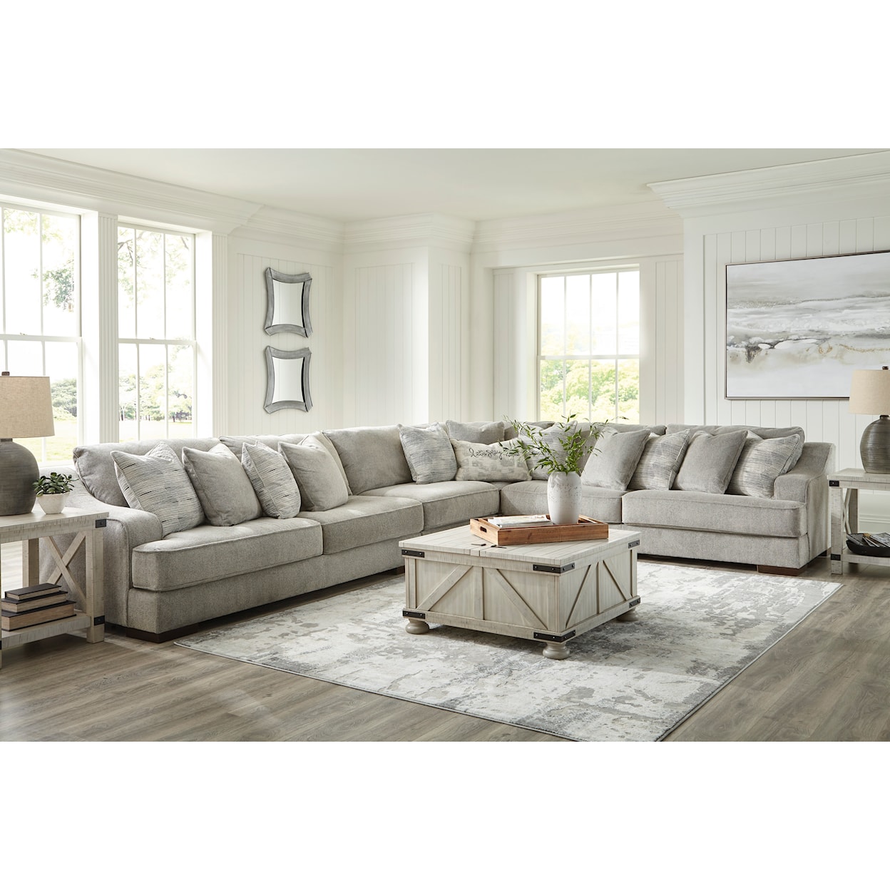 Signature Design by Ashley Bayless 4-Piece Sectional Sofa