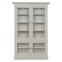 Transitional Double Display Cabinet