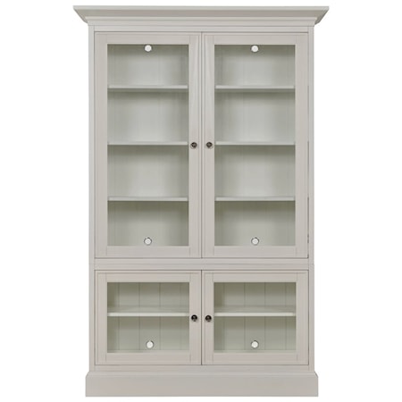 Transitional Double Display Cabinet