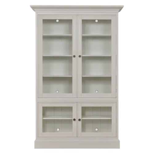 Transitional Double Display Cabinet