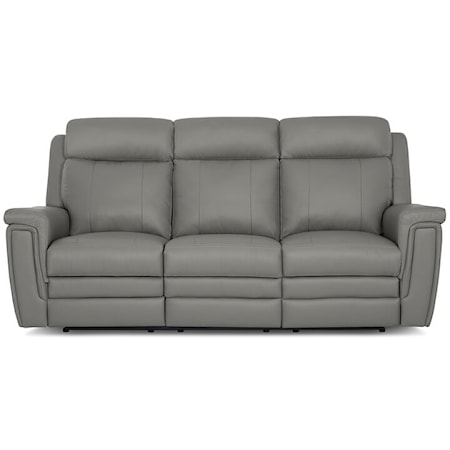 Asher Contemporary Power Reclining Sofa with Power Headrests