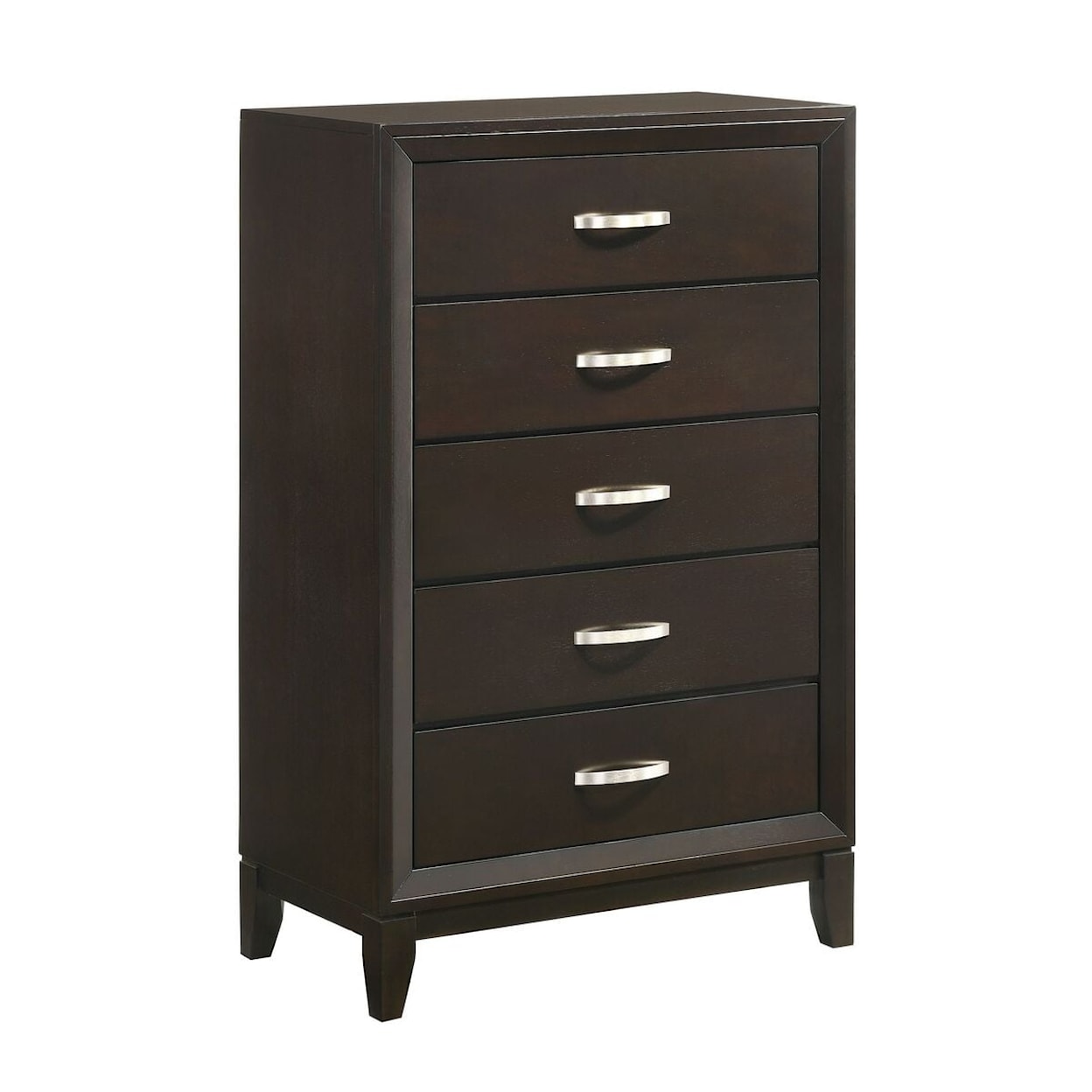 Elements International Beaumont 5-Drawer Chest in Merlot