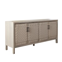 Palm Solid Mango Wood 4-Door Sideboard