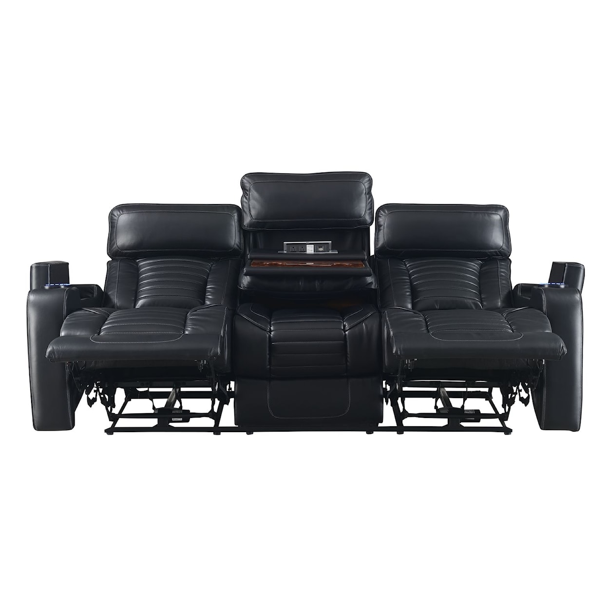 Prime Lavon Dual-Power Leatherette Reclining Sofa