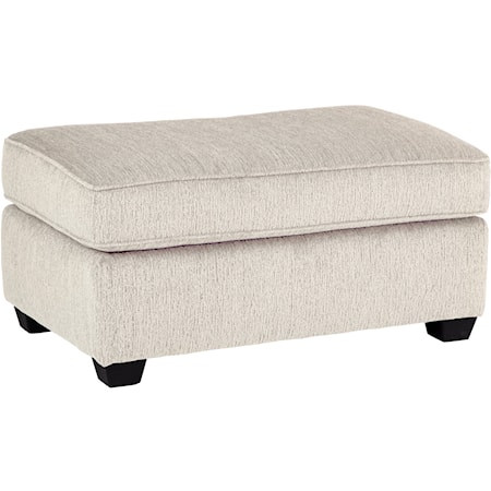 Dakota Transitional Accent Ottoman with Tapered Legs - Sand