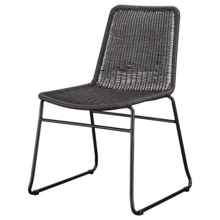 Dacy Faux Rattan Dining Side Chair