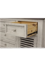 International Furniture Direct Stone Farmhouse 2-Door Buffet with 6 Drawers