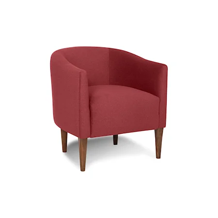 Kendall Contemporary Upholstered Chair with Tapered Wood Leg