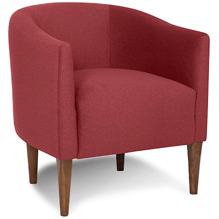 Kendall Contemporary Upholstered Chair with Tapered Wood Leg