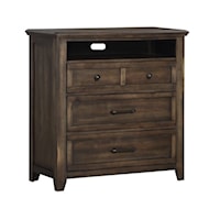 Transitional 40" 3-Drawer TV Chest with Wire Management