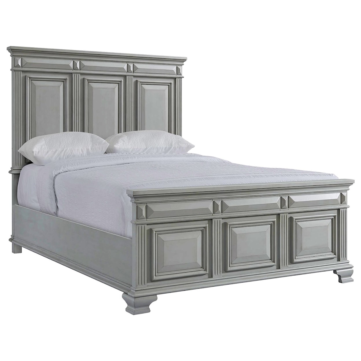 Elements International Calloway Queen Headboard and Footboard Bed