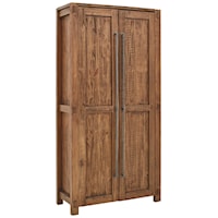 Rustic Tall 4-Shelf Storage Cabinet