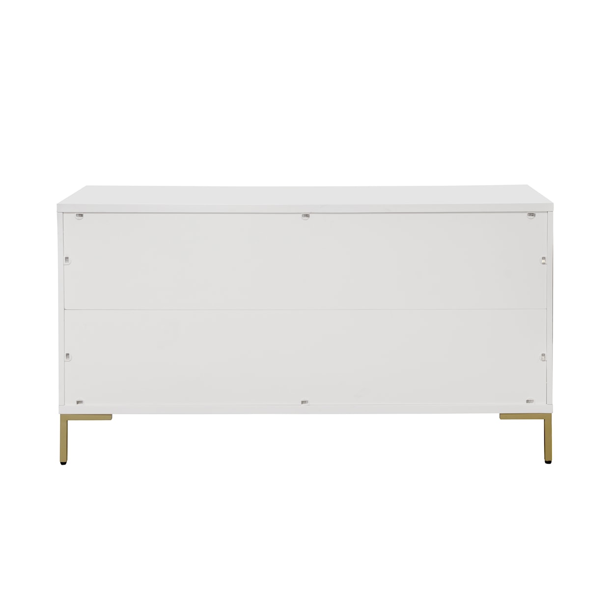 Accentrics Home Accents White and Gold Four Door Sideboard